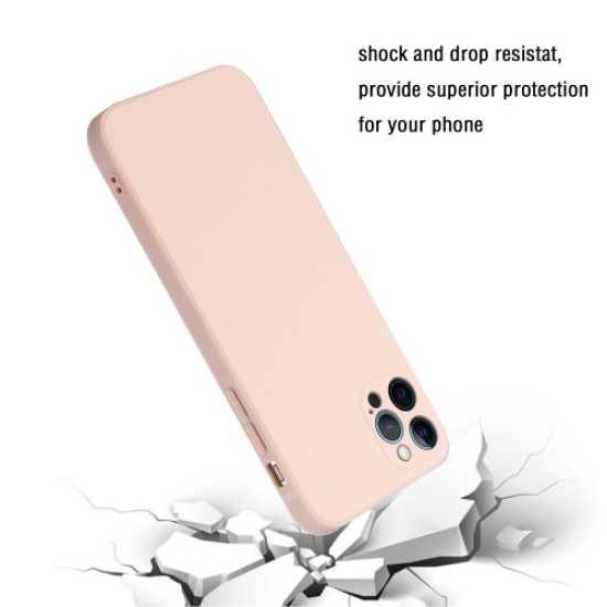 For iPhone 15 Pro Scratch Proof Straight Edge Phone Case TPU Precise Cutout Protective Cover - Pink Apple Cases Mobile