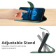 HT05 For Xiaomi Redmi 12 4G Phone Case Wallet Imprinted Line Skin-touch Flip Stand PU Leather+TPU Phone Cover - Green XIAOMI Cases Mobile