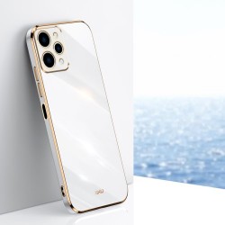 XINLI Θήκη Σιλικόνης TPU Electroplating Golden Edge για Xiaomi Redmi 12 4G - Λευκό XINLI Θήκη Σιλικόνης TPU Electroplating Golden Edge για Xiaomi Redmi 12 4G - Λευκό