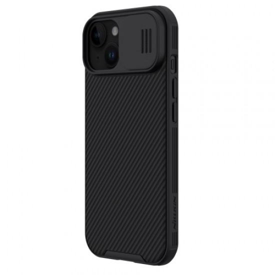 NILLKIN CamShield Pro Series for iPhone 15 Slide Camera Lid Phone Case PC+TPU Anti-drop Cover - Black Apple Cases Mobile