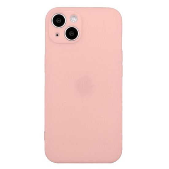 For iPhone 15 Straight Edge Phone Case Drop Resistant TPU Precise Cutout Protective Cover - Pink Apple Cases Mobile