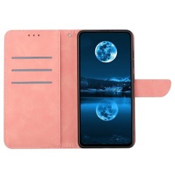 HT05 Θήκη Πορτοφόλι με Βάση Στήριξης (Όψη Δέρματος) με Γραμμώσεις για iPhone 15 Pro Max - Ροζ HT05 Θήκη Πορτοφόλι με Βάση Στήριξης (Όψη Δέρματος) με Γραμμώσεις για iPhone 15 Pro Max - Ροζ