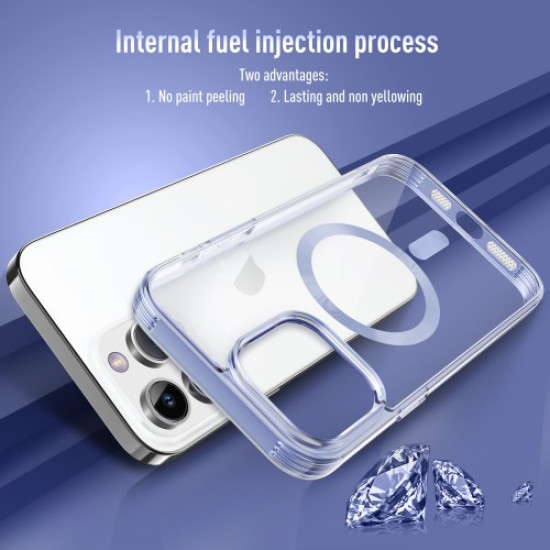 For iPhone 15 Pro Max Soft Shockproof Slim Case Compatible with MagSafe Anti-Scratch TPU+PC Phone Cover - Black Apple Cases Mobile