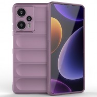 For Xiaomi Poco F5 5G / Redmi Note 12 Turbo Flexible TPU Phone Case Anti-drop Rugged Back Cover - Light Purple
