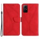 HT05 Phone Case for Xiaomi Redmi Note 12S 4G Wallet Stand Skin-touch Imprinted Line PU Leather Cover - Red XIAOMI Cases Mobile