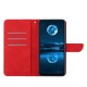 HT05 Phone Case for Xiaomi Redmi Note 12S 4G Wallet Stand Skin-touch Imprinted Line PU Leather Cover - Red XIAOMI Cases Mobile