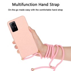 Eco-friendly Phone Case for Xiaomi Redmi Note 12S 4G . Biodegradable Wheat Straw+TPU Cover with Lanyard - Pink Eco-friendly Phone Case for Xiaomi Redmi Note 12S 4G . Biodegradable Wheat Straw+TPU Cover with Lanyard - Pink
