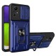 For Xiaomi Redmi Note 12S 4G PC+TPU Card Holder Phone Case Slide Lens Protection Kickstand Cover - Sapphire XIAOMI Cases Mobile