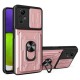 For Xiaomi Redmi Note 12S 4G PC+TPU Card Holder Phone Case Slide Lens Protection Kickstand Cover - Rose Gold XIAOMI Cases Mobile