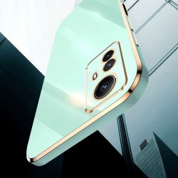 XINLI Anti-drop Phone Case for Xiaomi Redmi Note 12S 4G Electroplated Gold Edge TPU Cover - Black