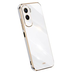 XINLI Electroplating Phone Case for Honor X50i 5G / 90 Lite 5G . Anti-drop TPU Cover - White