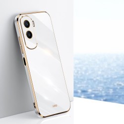 XINLI Electroplating Phone Case for Honor X50i 5G / 90 Lite 5G . Anti-drop TPU Cover - White
