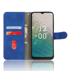 For Nokia C32 Anti-Drop Wallet Phone Case Skin-Touch Protective PU Leather Phone Cover with Stand - Blue For Nokia C32 Anti-Drop Wallet Phone Case Skin-Touch Protective PU Leather Phone Cover with Stand - Blue