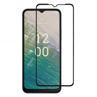 Σκληρυμένο Γυαλί (Tempered Glass) Προστασίας Οθόνης Πλήρης Κάλυψης για Nokia C32 - Μαύρο