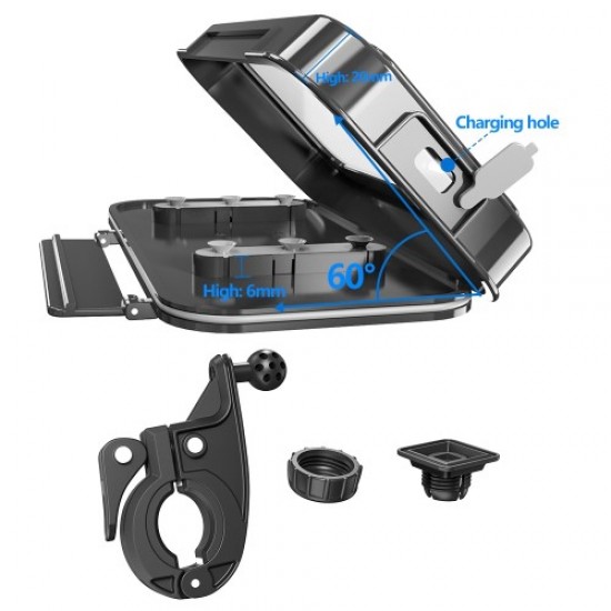 F81 Waterproof Bicycle Touch Screen Phone Holder Motorcycle Handlebar Phone Bracket Holders & Docks