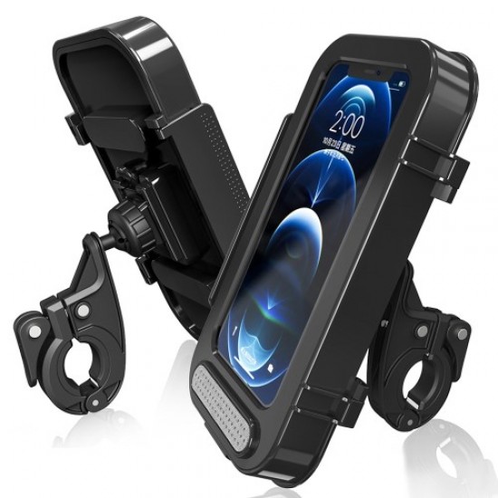 F81 Waterproof Bicycle Touch Screen Phone Holder Motorcycle Handlebar Phone Bracket Holders & Docks