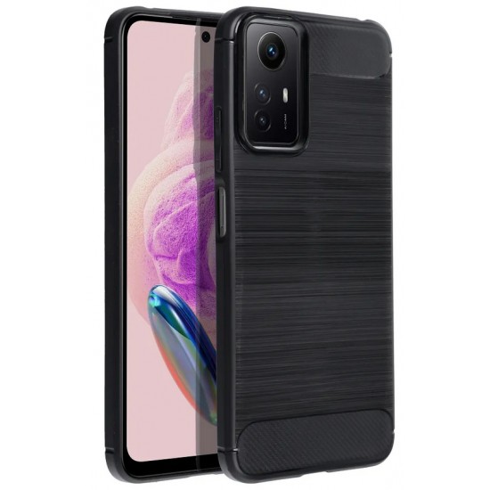 Back Shell Carbon Fiber Texture TPU For Xiaomi Redmi Note 12S - Black XIAOMI Cases Mobile