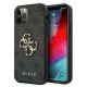 Guess PU 4G Metal Logo Case for iPhone 12 Pro Max - Grey Apple Cases Mobile