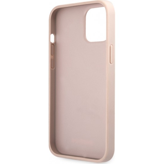 Guess PU 4G Metal Logo Case for iPhone 12 Pro Max - Pink Apple Cases Mobile