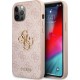 Guess PU 4G Metal Logo Case for iPhone 12 / 12 Pro - Pink Apple Cases Mobile