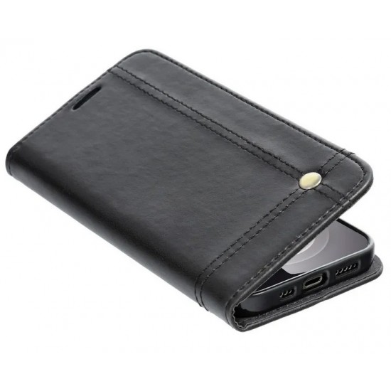 Prestige Leather Card Holder Phone Case with Stand Shell for Samsung Galaxy A20s - Black Samsung Cases Mobile