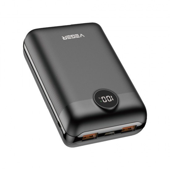 Veger S20 Power Bank 20000mAh 20W, USB-A, USB-C Power Delivery / Quick Charge 3.0 - Black Power Bank