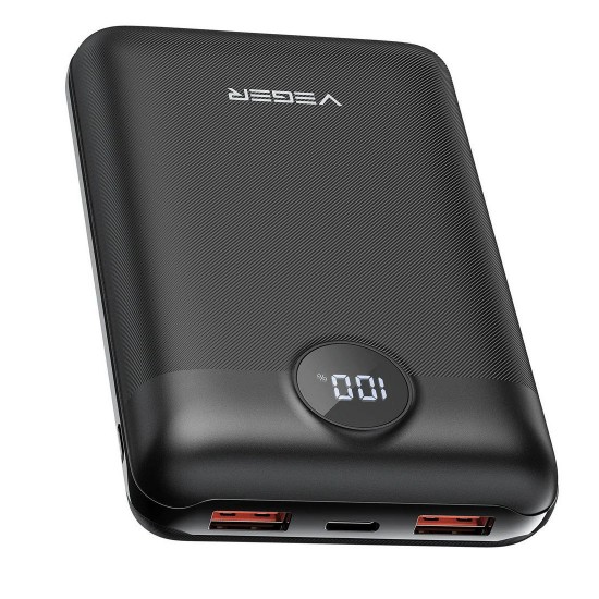 Veger S20 Power Bank 20000mAh 20W, USB-A, USB-C Power Delivery / Quick Charge 3.0 - Black Power Bank