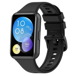 For Huawei Watch Fit 2 / Fit 2 Active / Classic / Elegant Silicone Watch Strap Soft Sport Replacement Watch Band - Black For Huawei Watch Fit 2 / Fit 2 Active / Classic / Elegant Silicone Watch Strap Soft Sport Replacement Watch Band - Black