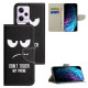 Stand Wallet Phone Case for Xiaomi Redmi Note 12 Pro 5G / Note 12 Pro Speed 5G / Poco X5 Pro 5G . PU Leather Pattern Printing Cross Texture Anti-drop Cover - Don't Touch My Phone XIAOMI Cases Mobile