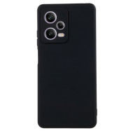 For Xiaomi Redmi Note 12 Pro 5G Straight Edge Design Phone Case Soft TPU Precise Cutout Anti-Scratch Cover - Black