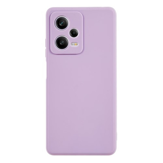For Xiaomi Redmi Note 12 Pro 5G Straight Edge Design Phone Case Soft TPU Precise Cutout Anti-Scratch Cover - Purple XIAOMI Cases Mobile