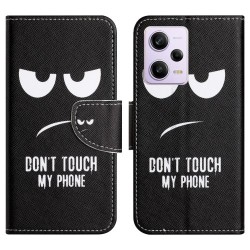 Θήκη Πορτοφόλι με Βάση Στήριξης (Όψη Δέρματος) για Xiaomi Redmi Note 12 5G / Poco X5 5G - Θυμωμένη Φατσούλα