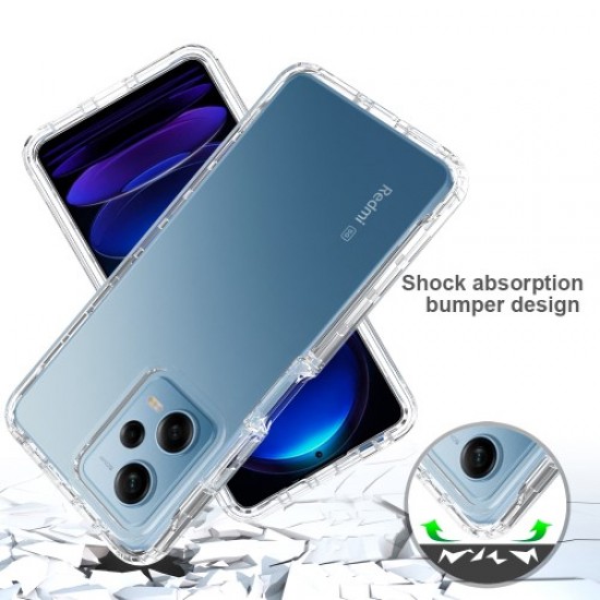 Phone Case for Xiaomi Redmi Note 12 Pro 5G / Note 12 Pro Speed 5G / Poco X5 Pro 5G . PC + TPU Gradient Cover with PET Film - Transparent XIAOMI Cases Mobile