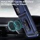 Slide Camera Protector Design Phone Case for Xiaomi 12T 5G / 12T Pro 5G / Redmi K50 Ultra 5G. Metal Ring Kickstand Anti-scratch PC + TPU Protective Cover - Blue 
