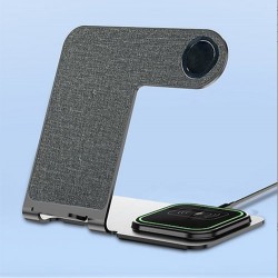 Veger Y9 Wireless Charging Station for Smartphone / Airpods / Apple Watch 20W - Grey