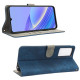 PU Leather Phone Case for TCL 40 SE RFID Blocking Wallet Phone Stand Cover - Blue TCL Mobile Cases