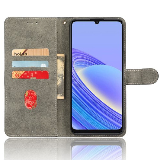 PU Leather Phone Case for TCL 40 SE RFID Blocking Wallet Phone Stand Cover - Black TCL Mobile Cases