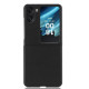For Oppo Find N2 Flip 5G Drop Resistant PU Leather Coated PC Phone Case Protective Shell - Black Oppo Realme Cases Mobile