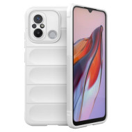 For Xiaomi Poco C55 4G / Redmi 11A 4G / 12C 4G Rugged TPU Phone Cover Cell Phone Back Case - White