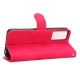Protective Cell Phone Cover For TCL 40R 5G Skin-touch Feeling PU Leather Flip Wallet Case Stand with Wrist Strap - Rose TCL Mobile Cases