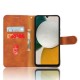 For Samsung Galaxy A34 5G Shockproof Phone Case Skin-touch Feeling Cell Phone Cover Stand Wallet with Wrist Strap - Brown Samsung Cases Mobile