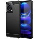 For Xiaomi Redmi Note 12 Pro 5G / Note 12 Pro Speed 5G / Poco X5 Pro 5G Collision Proof Carbon Fiber Texture TPU Protective Phone Cover Brushed Mobile Phone Case - Black XIAOMI Cases Mobile