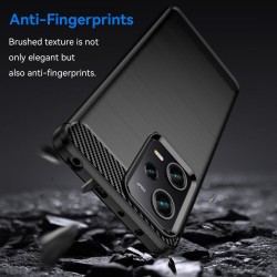 Θήκη Σιλικόνης Carbon Fiber Ενισχυμένη για Xiaomi Redmi Note 12 Pro 5G / Poco X5 Pro 5G - Μαύρο