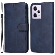 For Xiaomi Redmi Note 12 Pro 5G / Note 12 Pro Speed 5G / Poco X5 Pro 5G Calf Texture PU Leather Case Stand Wallet Phone Protective Cover with Strap - Blue