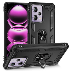 Ring Holder Kickstand Phone Case for Xiaomi Redmi Note 12 Pro 5G / Note 12 Pro Speed 5G / Poco X5 Pro 5G . TPU + PC Hybrid Cover - Black