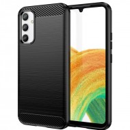Θήκη Σιλικόνης TPU Carbon Fiber Brushed για Samsung Galaxy A54 5G - Μαύρο