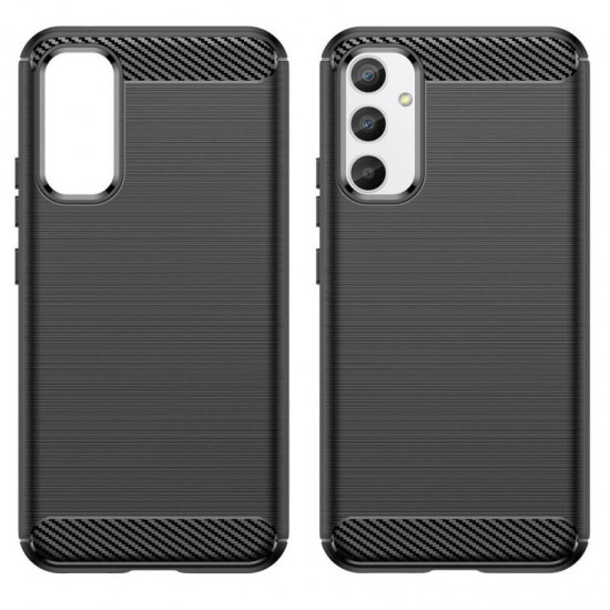 Carbon Fiber Brushed TPU Phone Case for Samsung Galaxy A54 5G - Black Samsung Cases Mobile