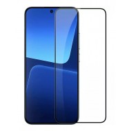 Full Cover Side Glue Scratch Protection Tempered Glass Film 3D Curved Clear Screen Protector for Xiaomi 13 5G - Black