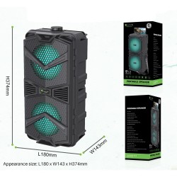 NEW RIXING NRG5501B Colorful Light Wireless Bluetooth Speaker 16W Stereo Sound Subwoofer Sound Box Supports FM Radio. TF Card. USB Flash Drives. AUX Line-in NEW RIXING NRG5501B Colorful Light Wireless Bluetooth Speaker 16W Stereo Sound Subwoofer Sound Box Supports FM Radio. TF Card. USB Flash Drives. AUX Line-in