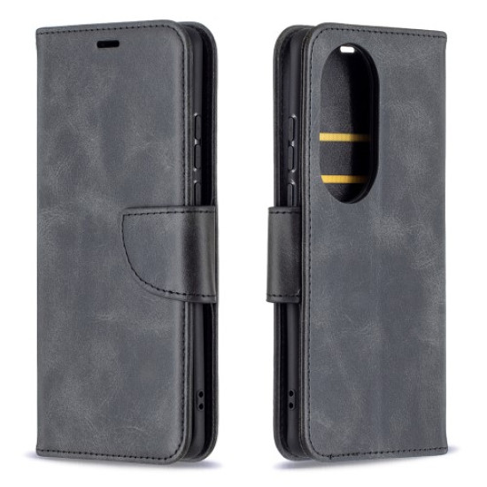 Wallet Leather Stand Shell Cover Case for Huawei P50 Pro - Black Huawei Cases Mobile